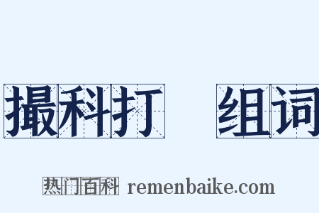 撮科打閧组词是什么意思的图片